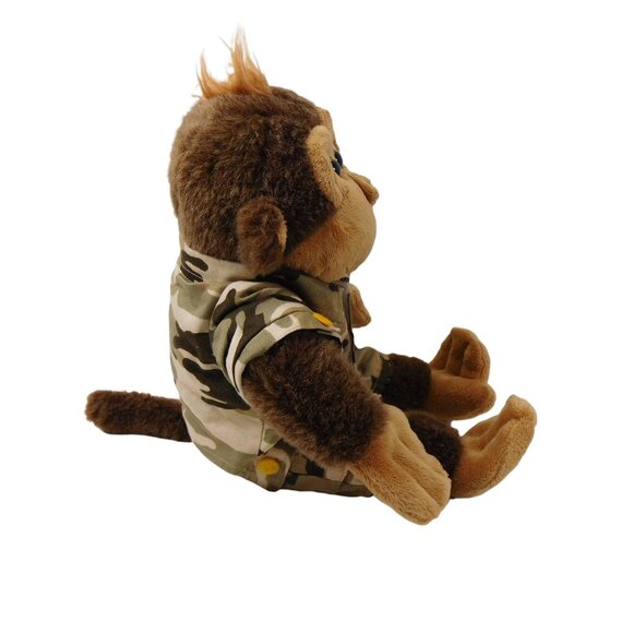 Nanco Animaland Monkey 15" Plush W/Camo Clothes 2007 - Picture 4 of 8